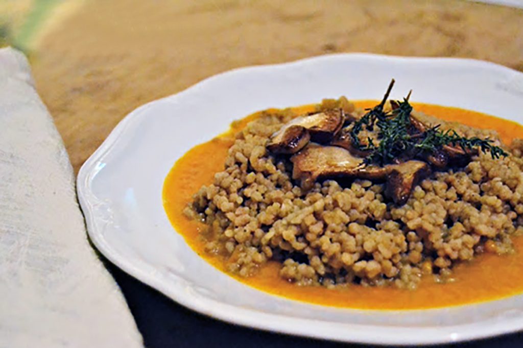 cous cous funghi e zucca