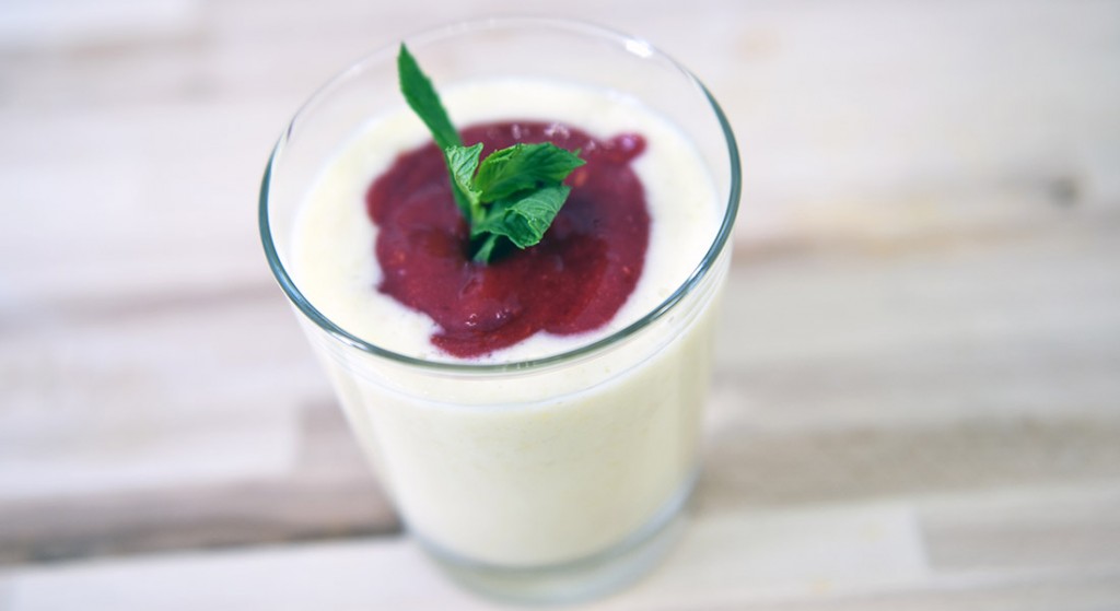 Smoothie alla pesca melba