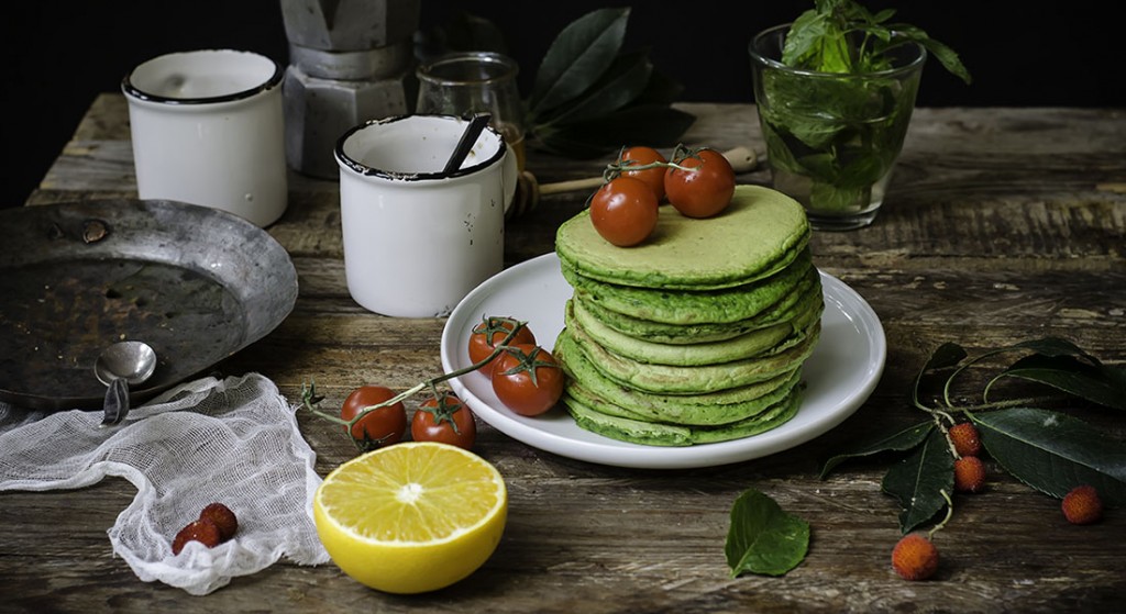 La ricetta dei pancake salati agli spinaci