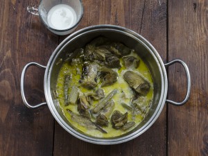 preparazione torta salata light ai carciofi