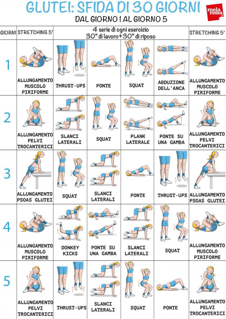 Esercizi Glutei Il Programma Per Tonificarli In Giorni Melarossa