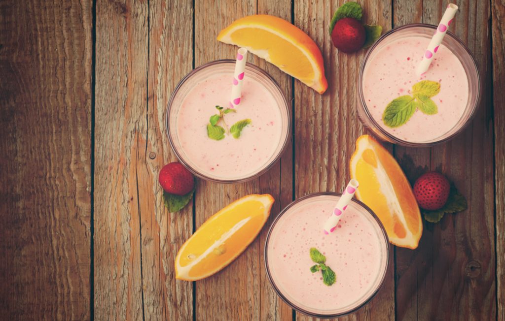 smoothie di fragole e arance