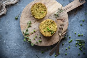 hamburger di piselli vegan