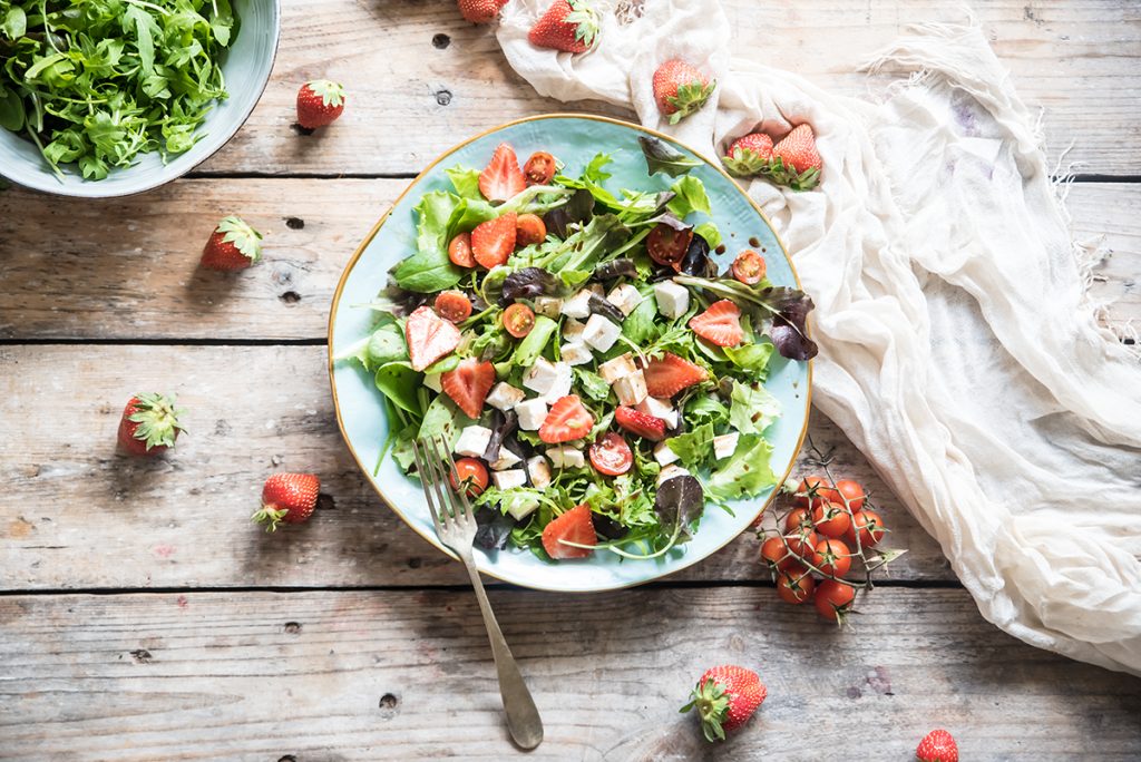 insalata di fragole e feta