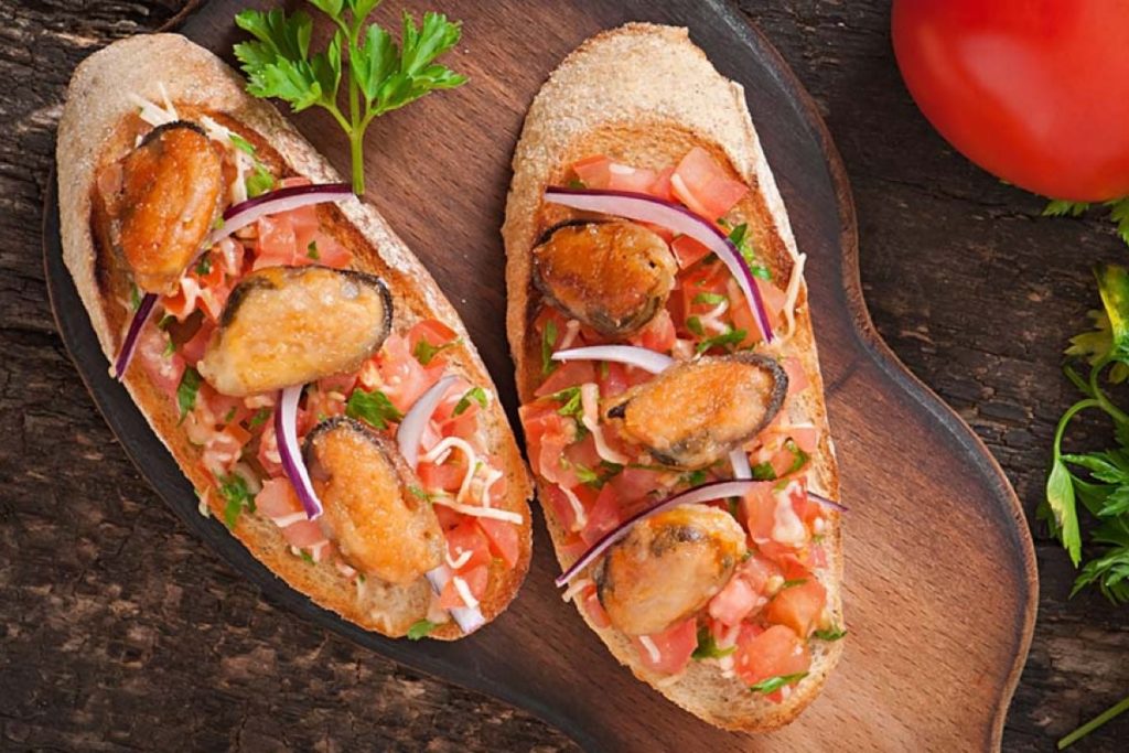 crostini con cozze