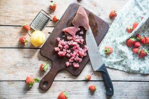 Tartare di tonno e fragole