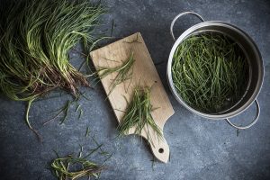 spaghetti agli agretti prima