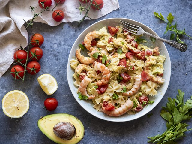 Pasta Con Avocado Pomodorini E Gamberi Ricette Light Melarossa