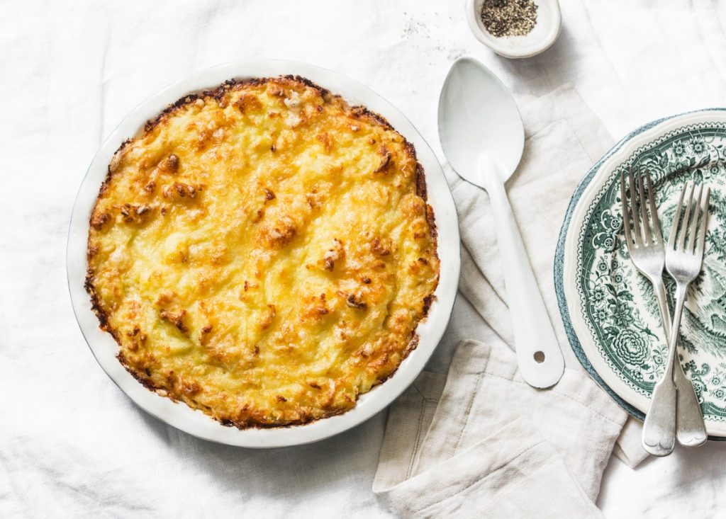 quiche di mele, gorgonzola e cipolle