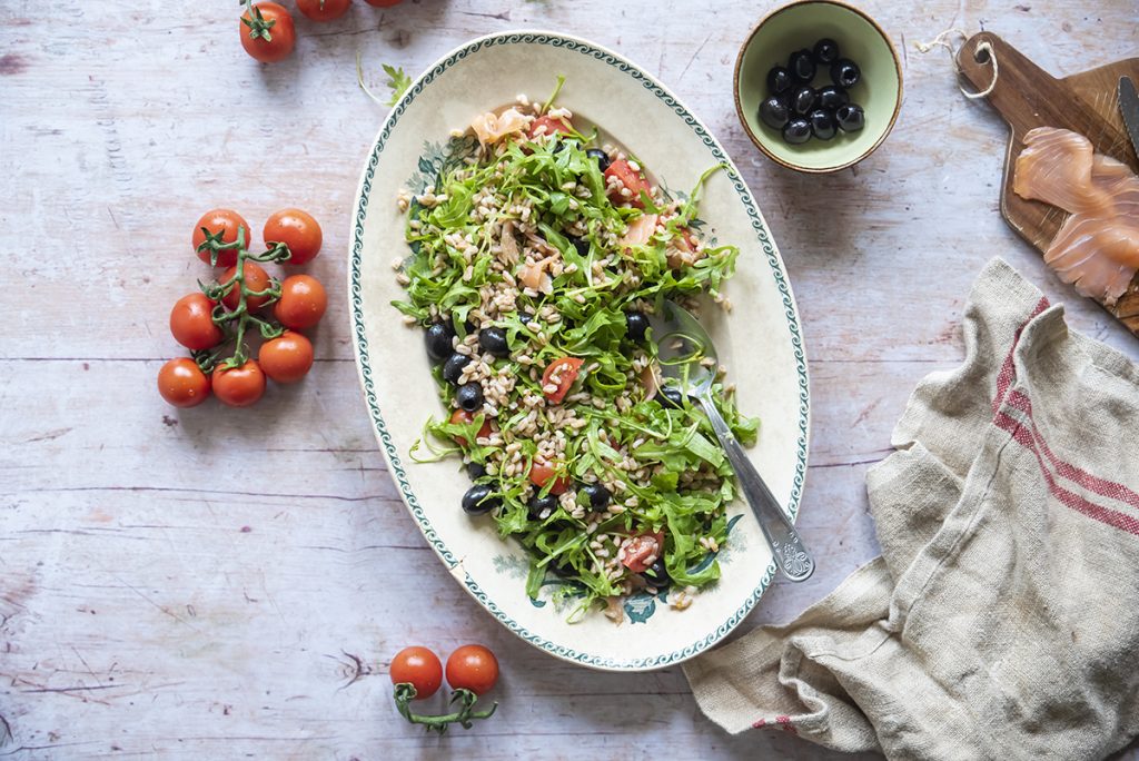 Insalata di farro con salmone