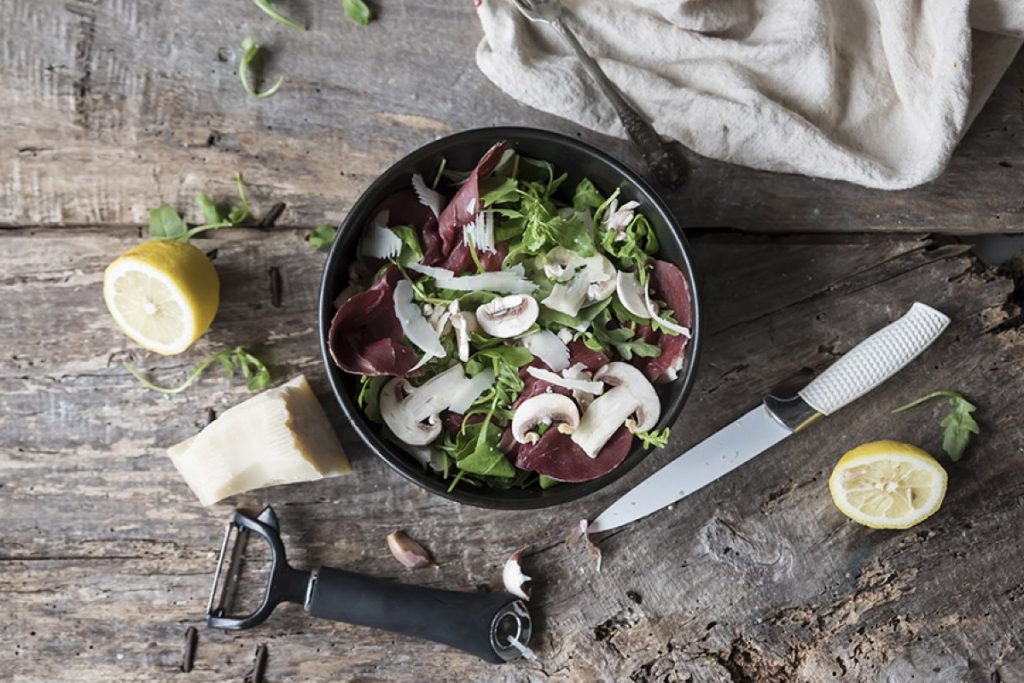 insalata di funghi e bresaola