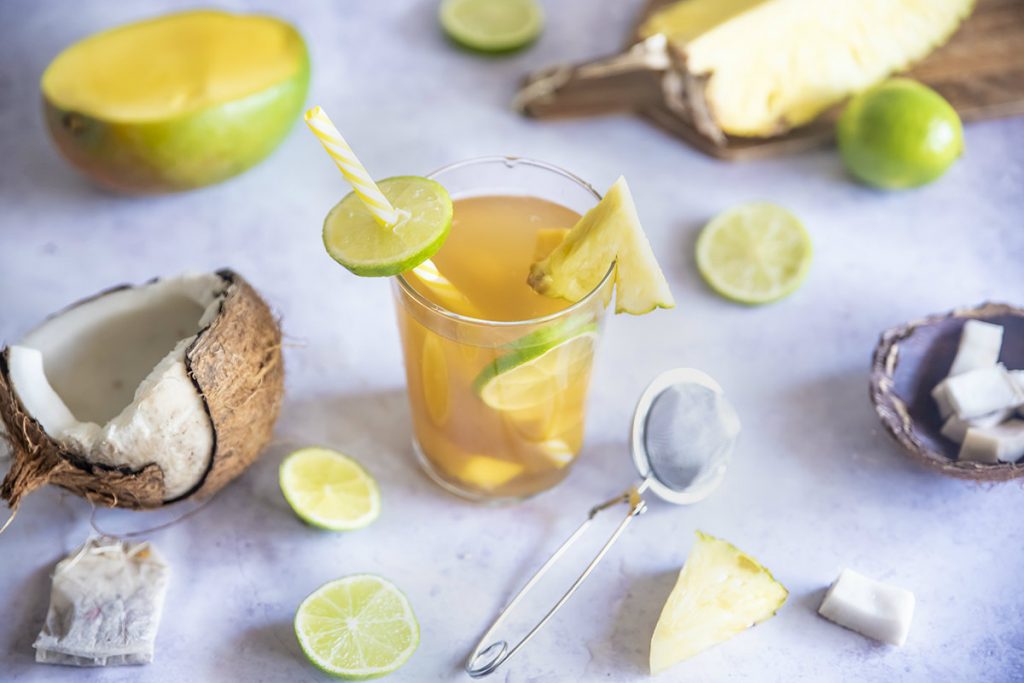 Tè jasmin con cocco, mango, ananas e lime