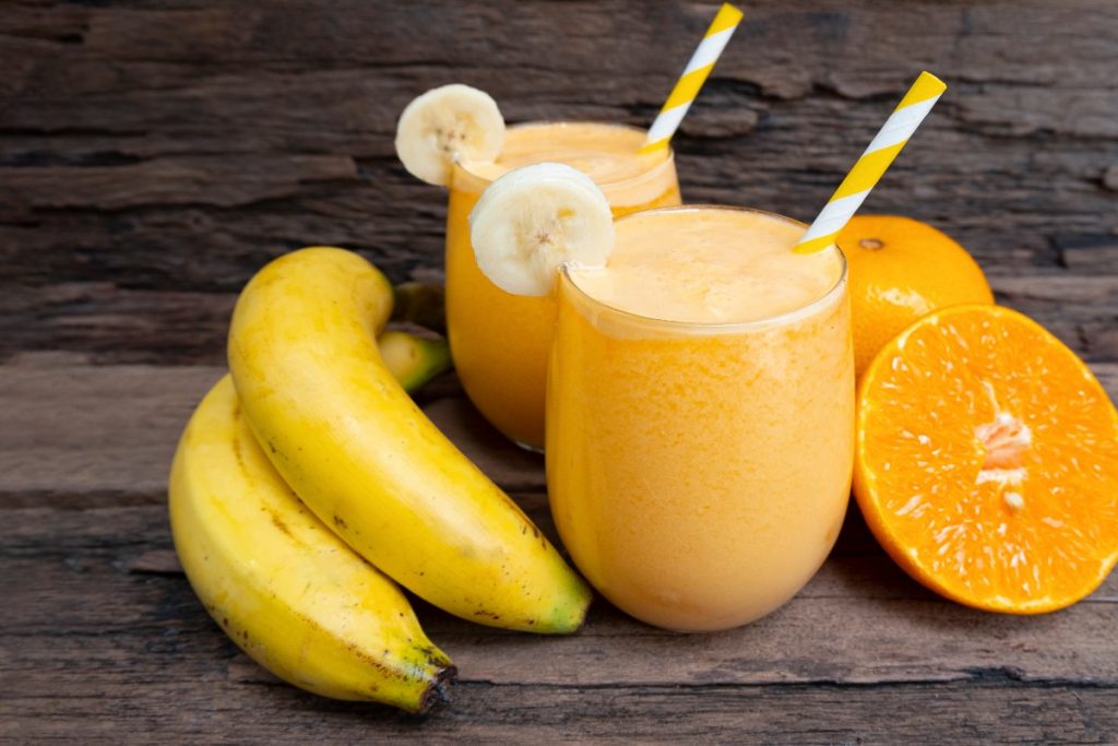 smoothie alla banana con polline