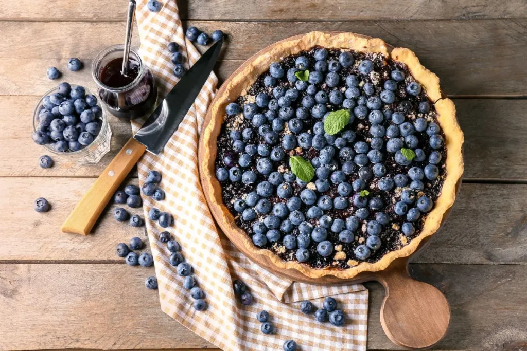 crostata integrale con mirtilli