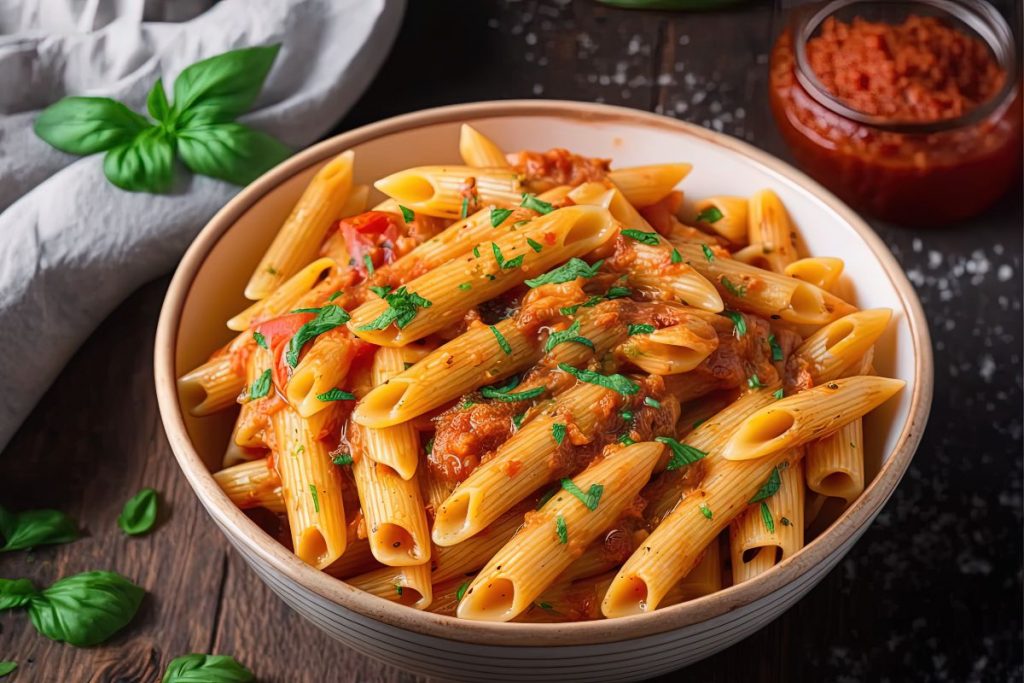 pasta con peperoni