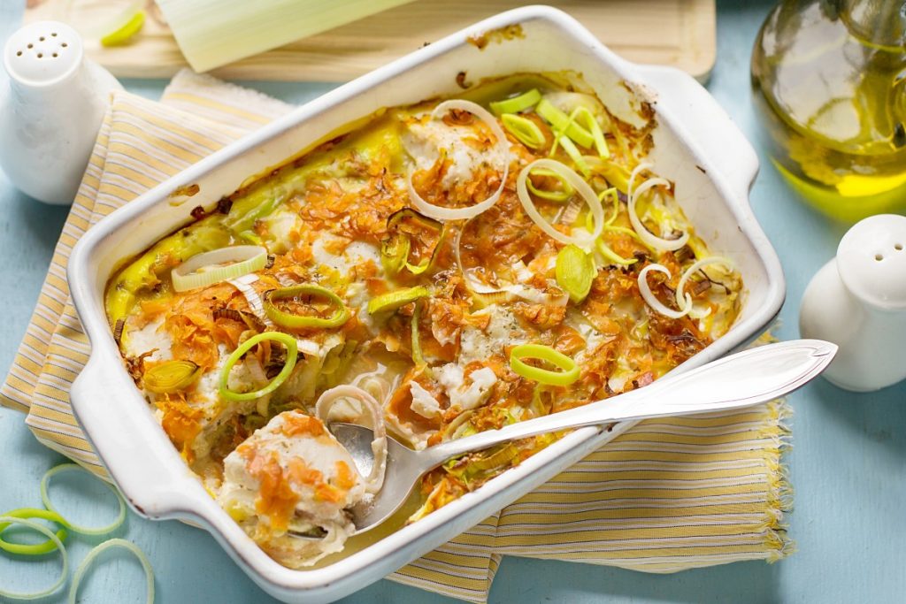 porri gratinati al forno