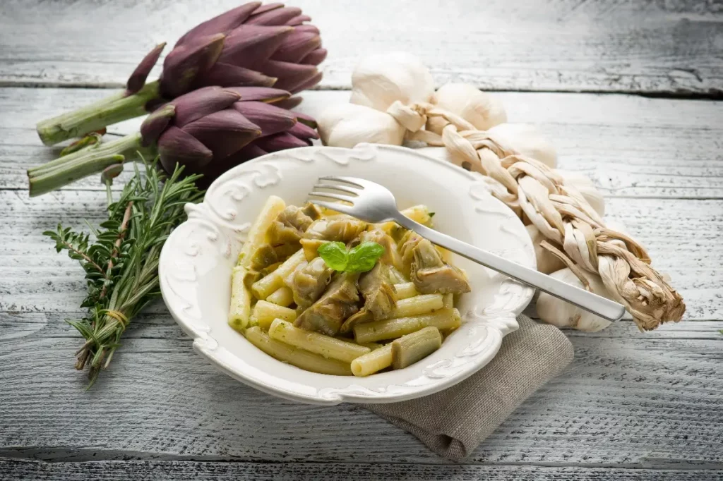 pasta con carciofi