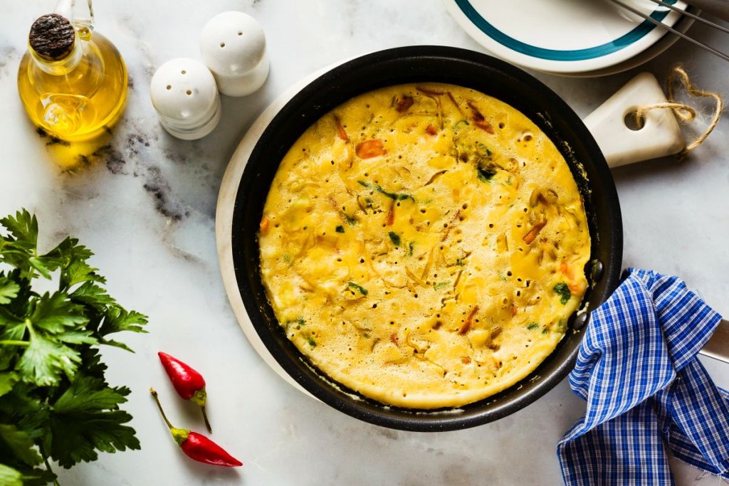 frittata con farina di ceci