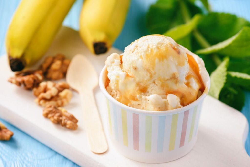 gelato alla banana, facilissimo, leggero e goloso