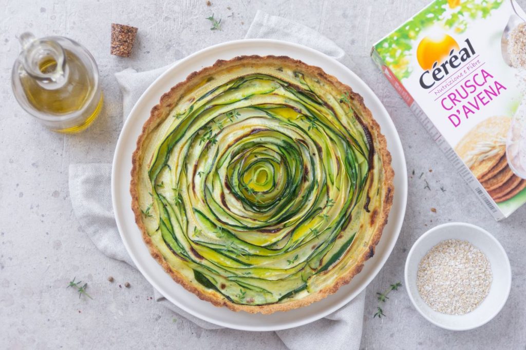 torta salata di crusca con zucchine