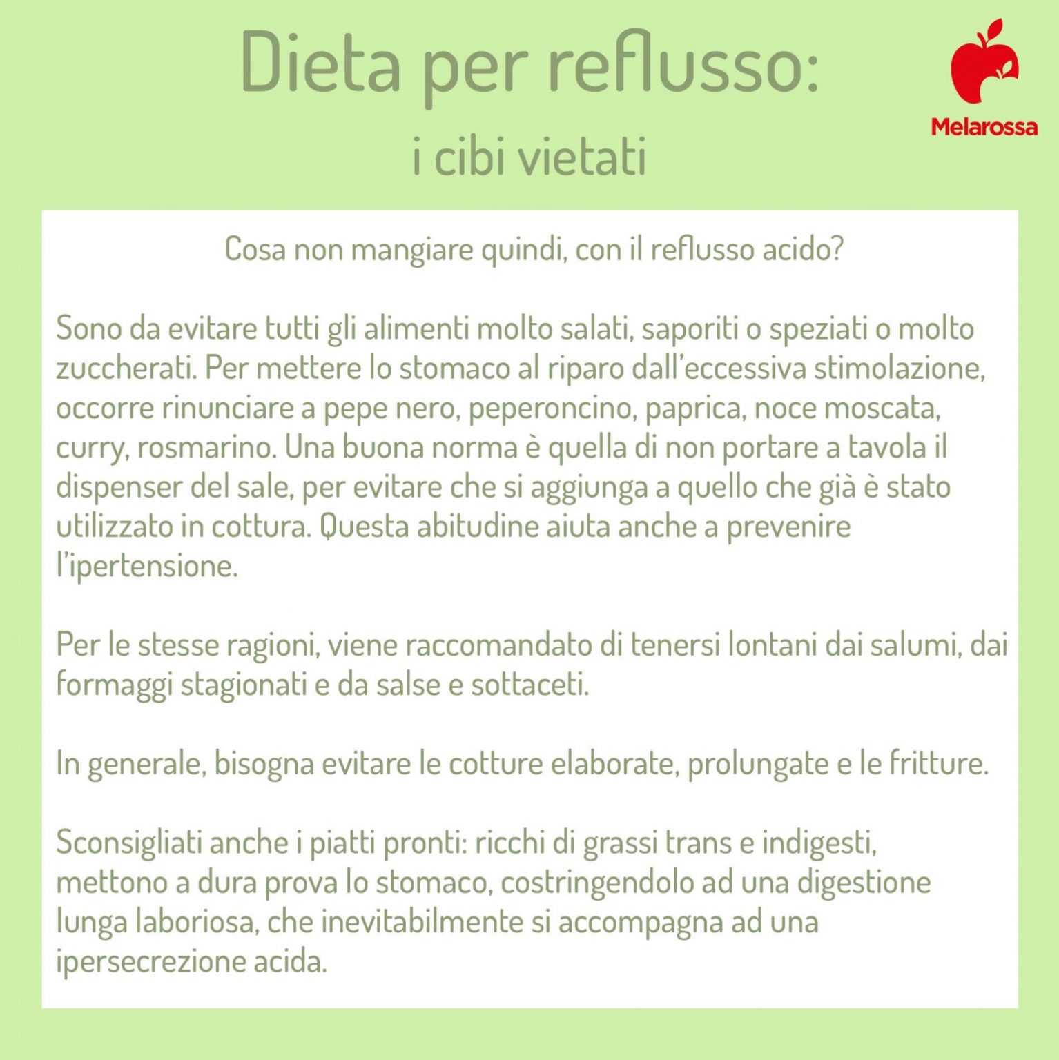 Dieta Per Reflusso: Cosa Mangiare, Cosa Evitare E Menù