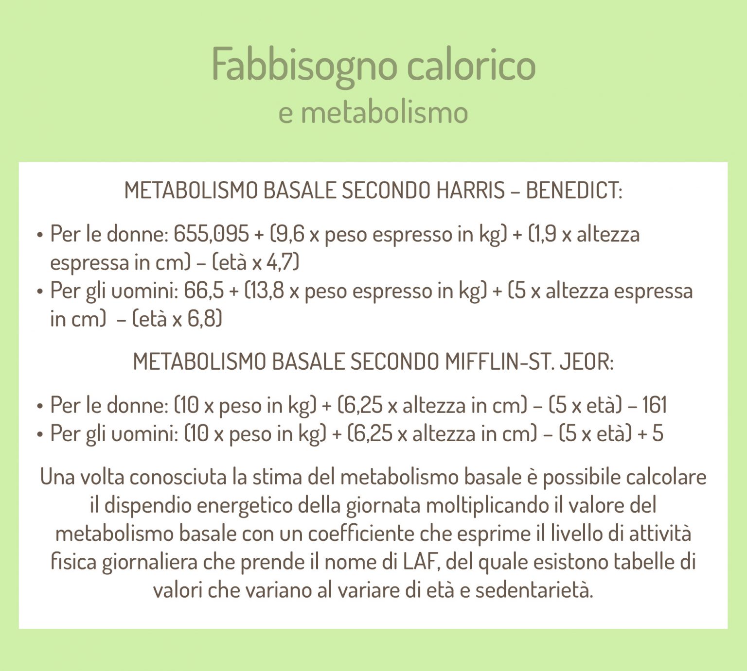 Fabbisogno Calorico: Che Cos'è, Come Calcolarlo, Tabelle