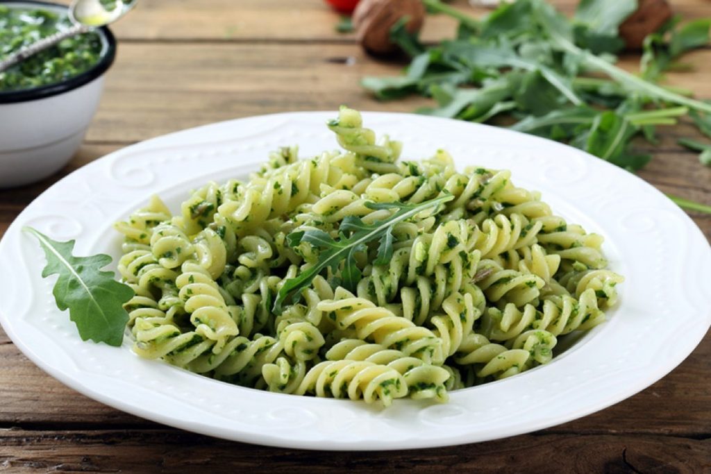 pasta con pesto di rucola