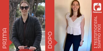 donna prima e dopo la dieta Melarossa