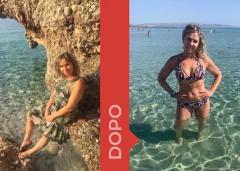 donna prima e dopo la dieta Melarossa