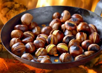 Castagne arrostite in padella