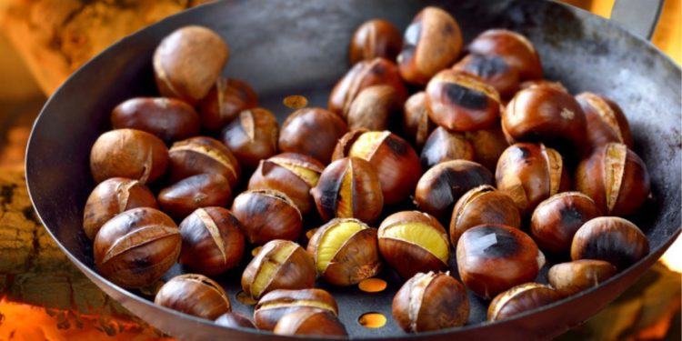 Castagne arrostite in padella