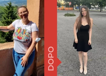 donna prima e dopo la dieta Melarossa