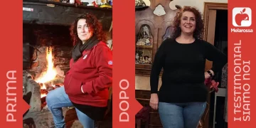 donna prima e dopo la dieta Melarossa